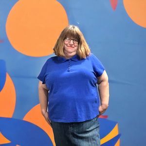 GLORIA VANDERBILT Women's 3X Plus Blue Short Sleeve Stretch Polo Shirt Top!